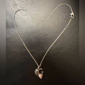 Gucci Silver Heart & 'G' Pendant Necklace